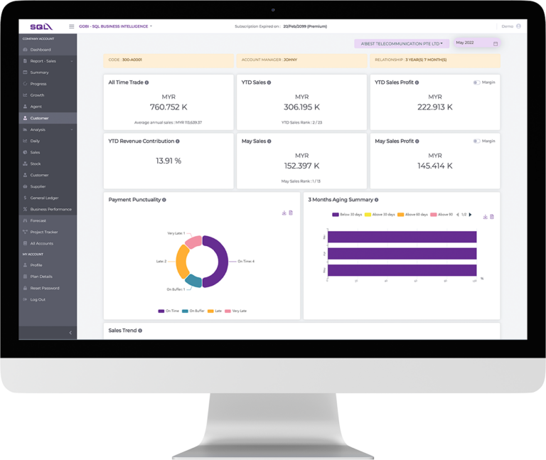 SQL B.I Dashboard - MySoft IT